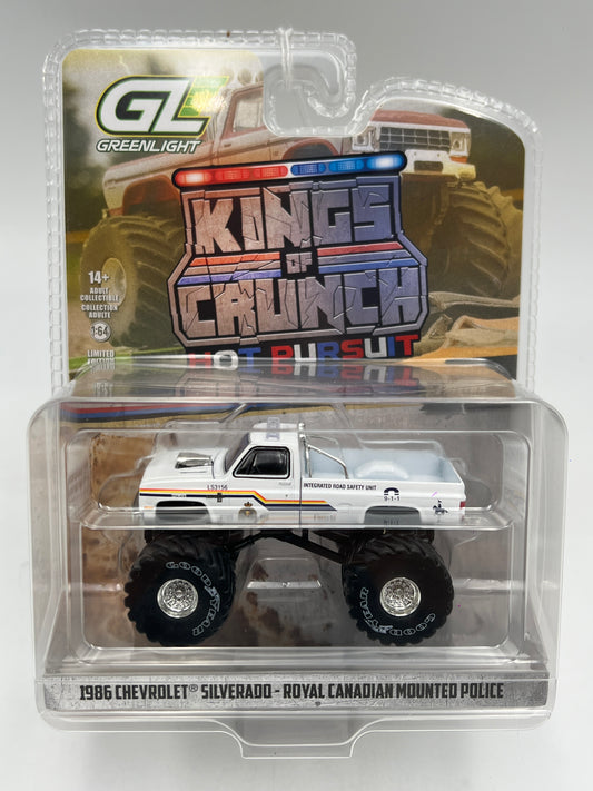 Greenlight Kings of Crunch Hot Pursuit 1986 Chevrolet Silverado Royal Canadian Police