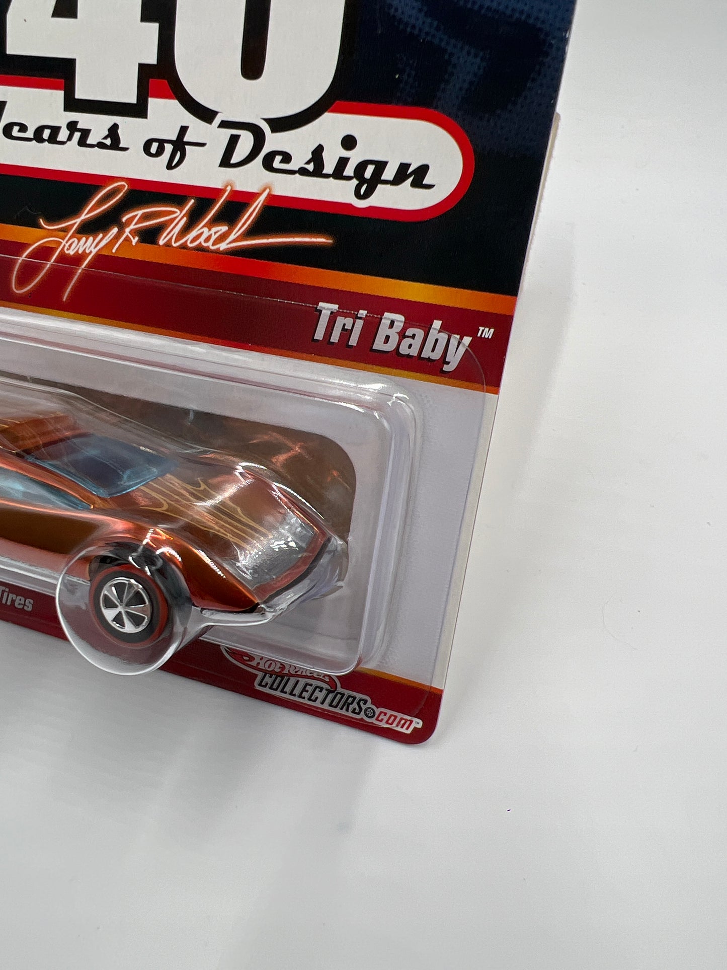 Hot Wheels RLC Larry Wood 40 Years of Design #2 2002/8500 Tri Baby Orange W/Protector