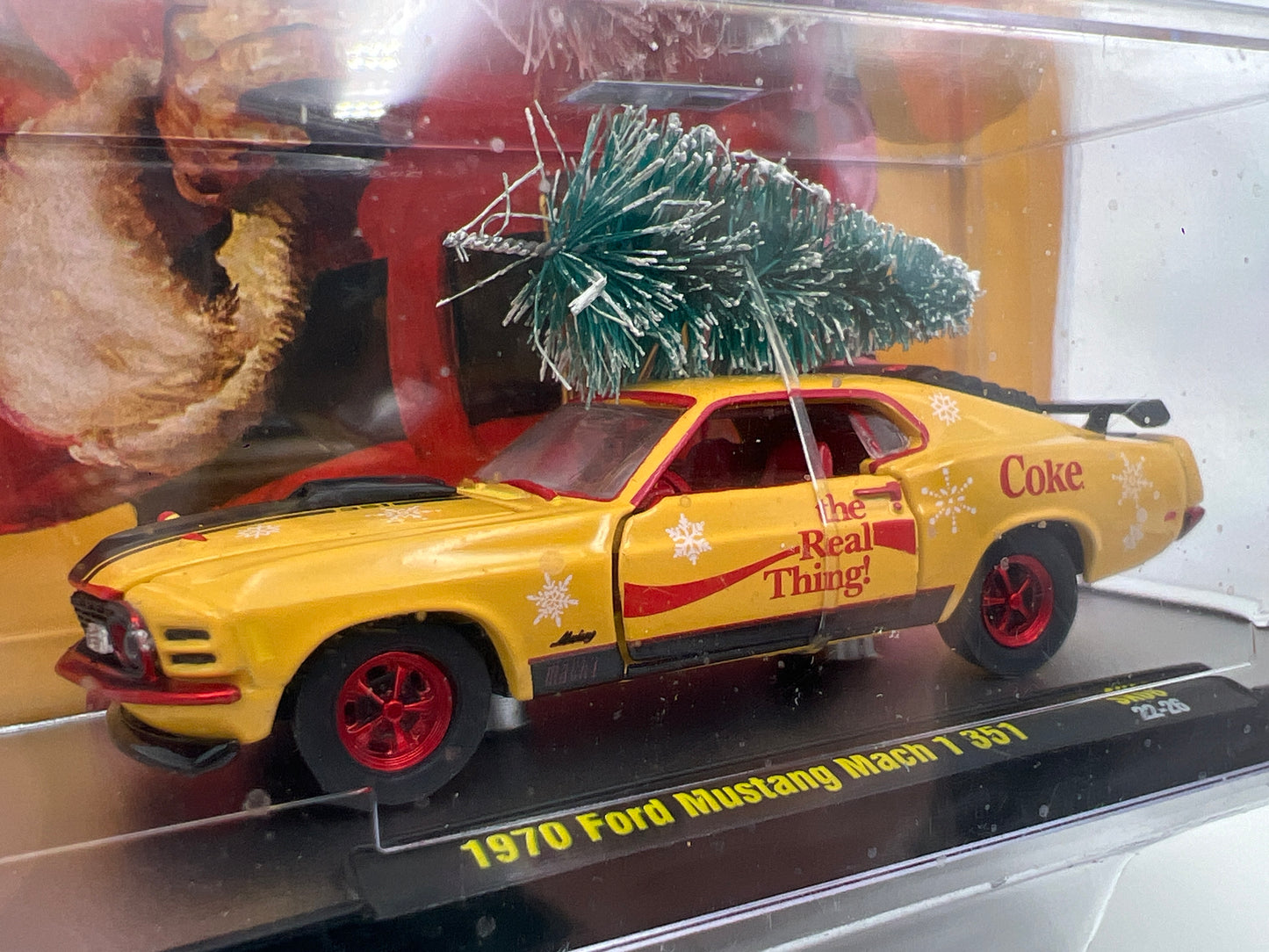 M2 Machines SK06 CHASE Coca Cola 1970 Ford Mustang Mach 1 351 Yellow
