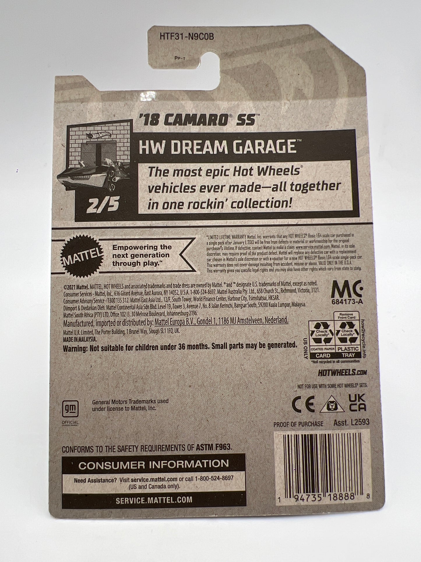 2024 Hot Wheels Super Treasure Hunt #32 18 Camaro SS Black W/Protector