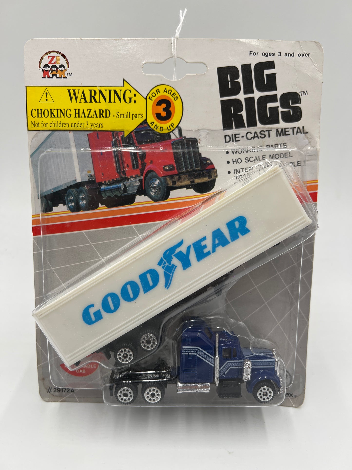 Zylmex HO Scale Model Big Rigs Kenworth Goodyear Blue/White SR