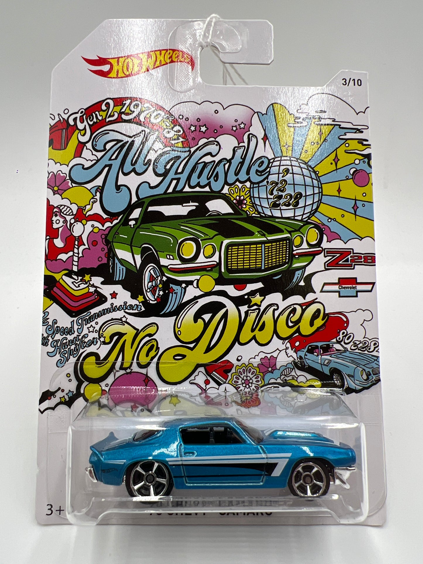 2018 Hot Wheels 50th Anniversary Camaro Series #3 70 Chevy Camaro Blue 152F