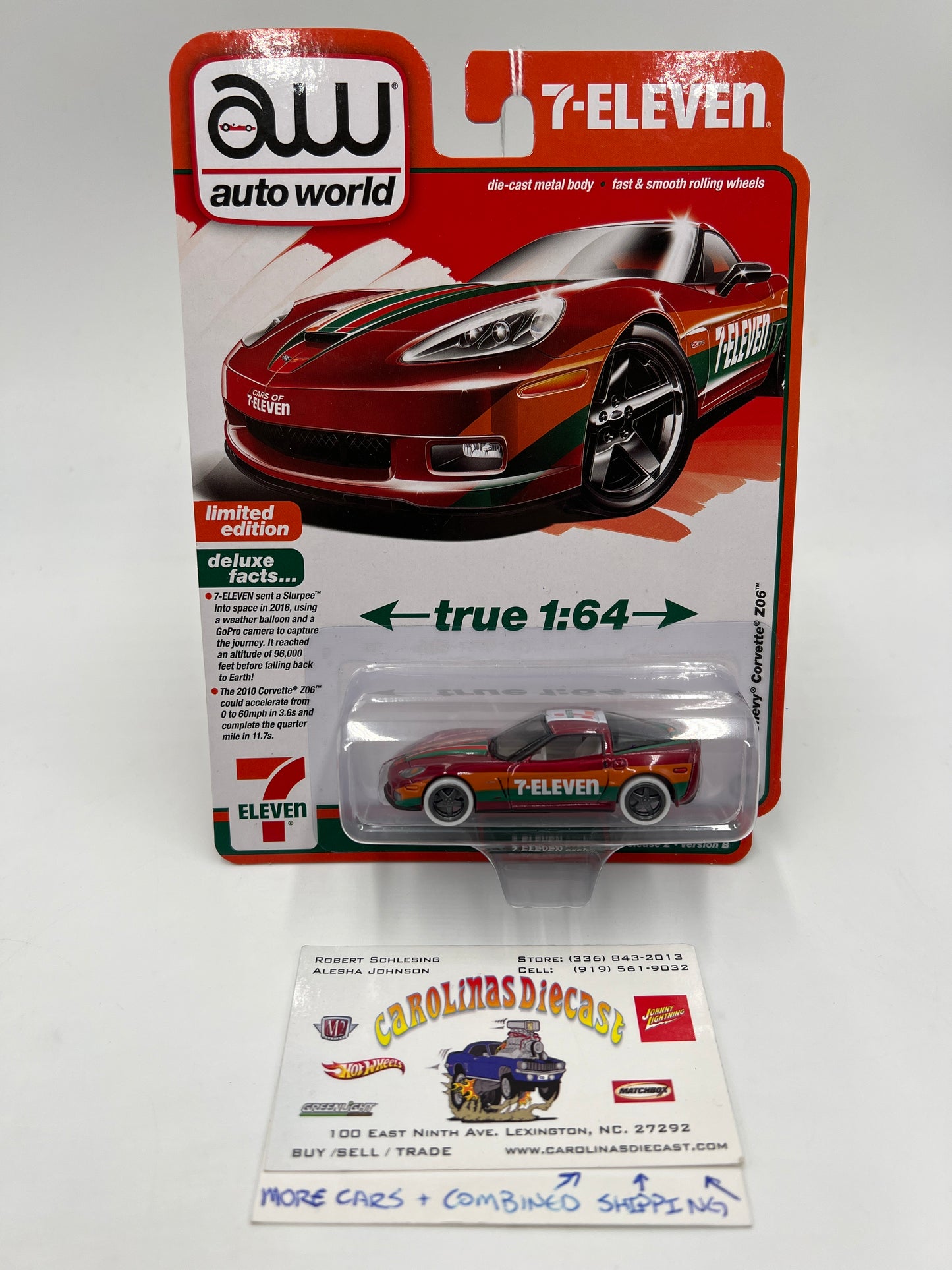 Auto World Ultra Red Chase 7-Eleven Exclusive Release 2 Version B 2010 Chevy Corvette Z06