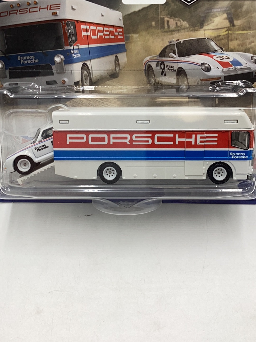 Hot wheels car culture team transport #61 Porsche 959(1986)euro hauler 281B