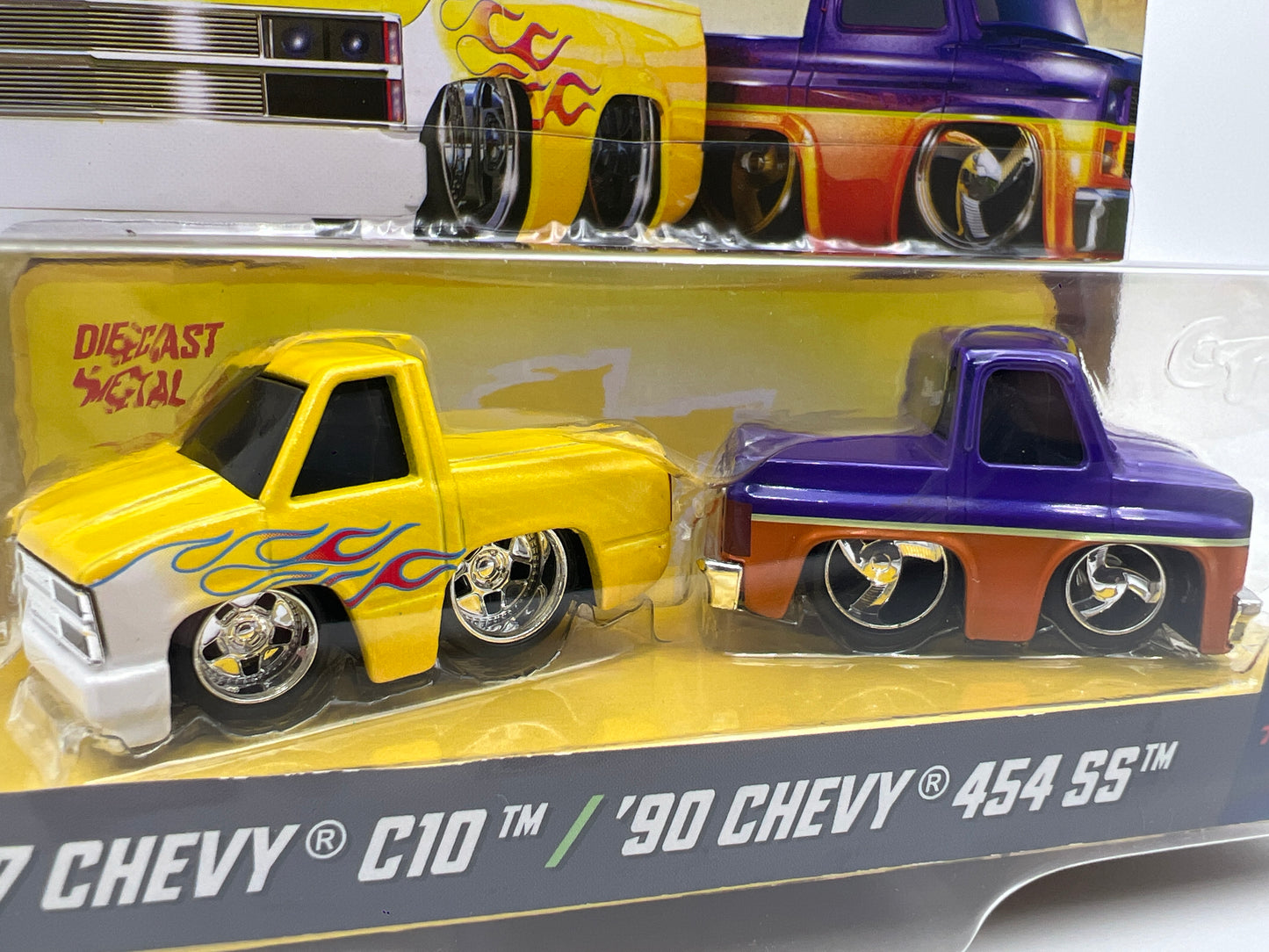 MGA Car Tuned Double Pack Series 9 Just Truckn 87 Chevy C10 & 90 Chevy 454 SS