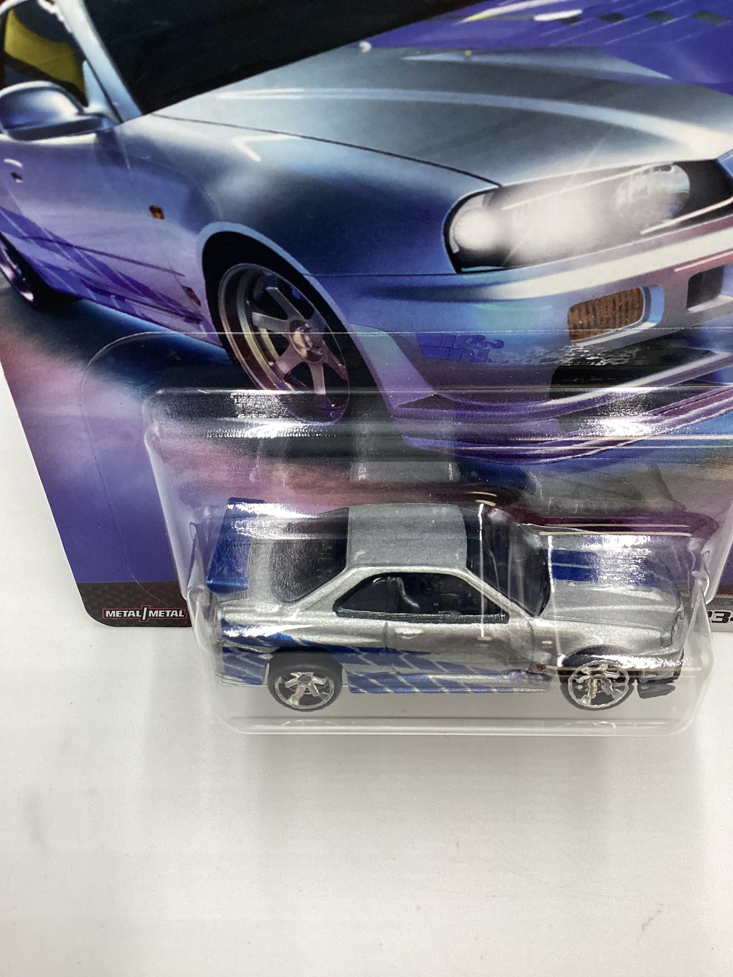 Hot Wheels Premium Fast & Furious Fast Imports #1 Nissan Skyline GT-R BNR34 Silver W/Protector