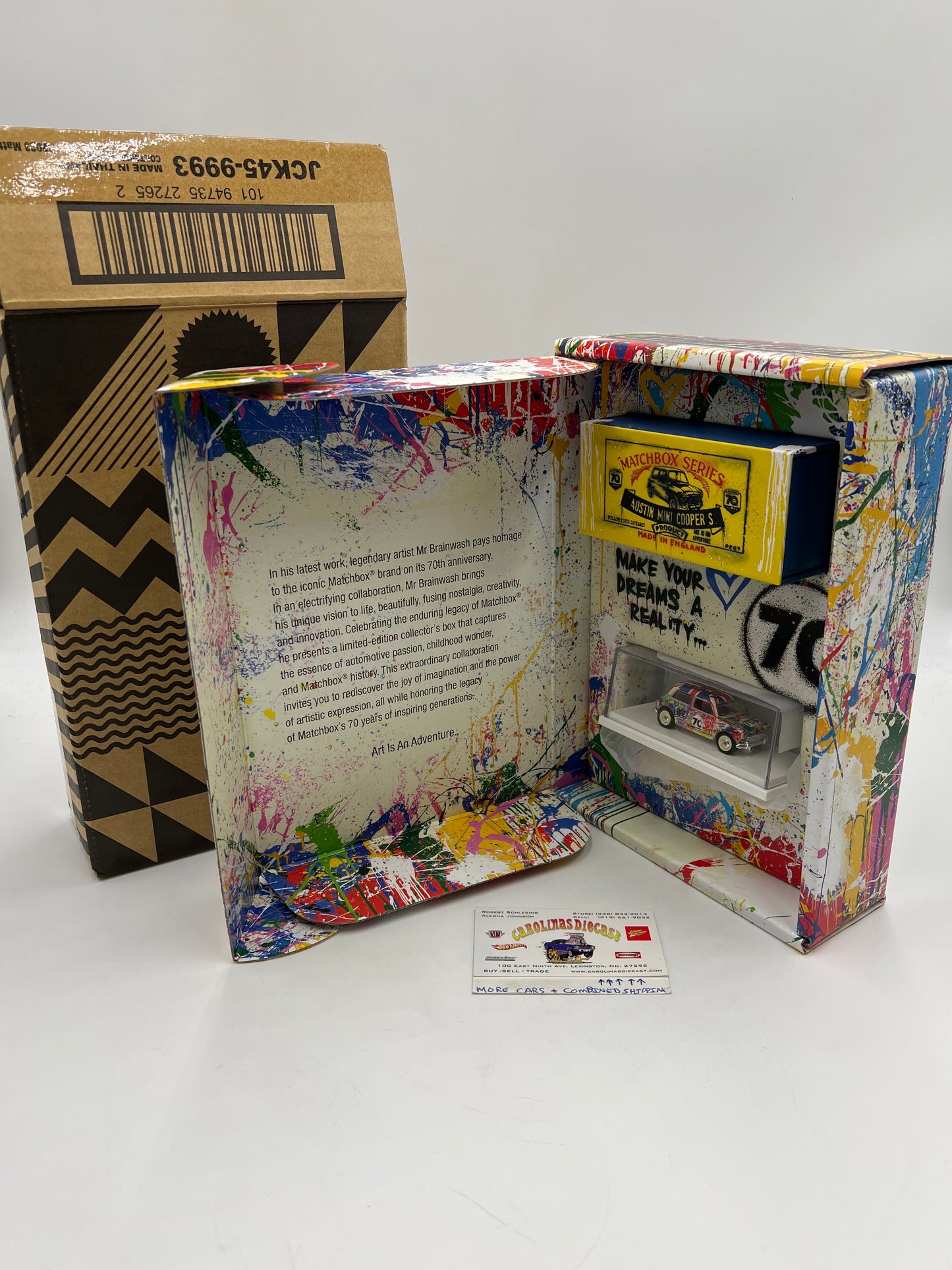Matchbox 70th Anniversary Mattel Creations Mr. Brainwash Austin Mini Cooper S W/Box