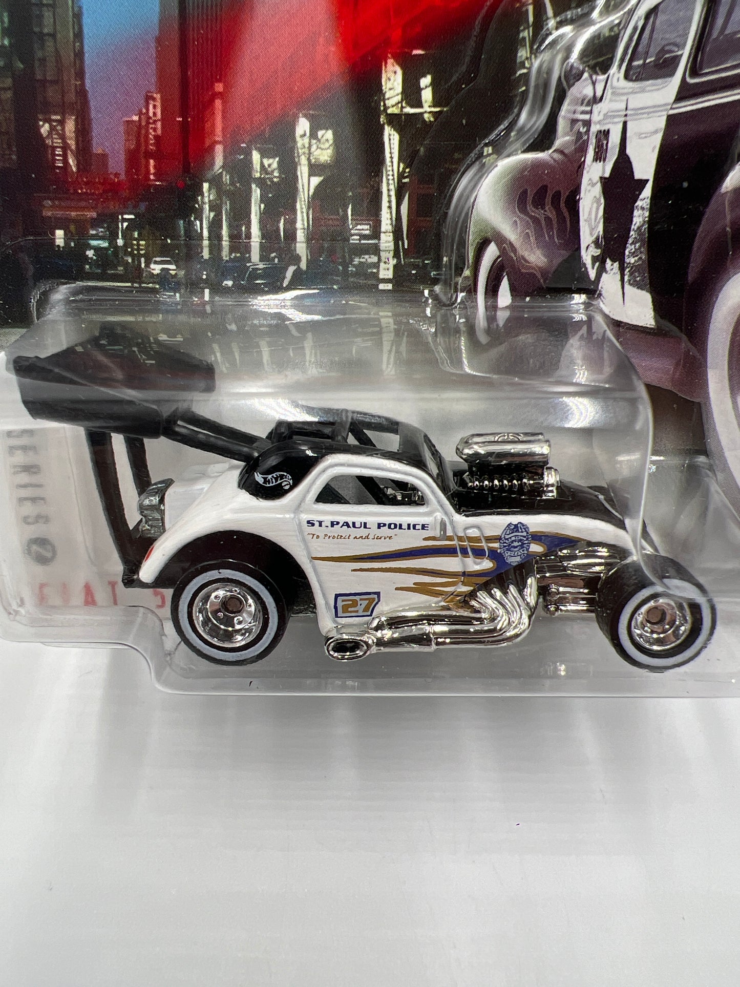 Hot Wheels Cop Rods Series 2 St Paul NM Fiat 500C W/Real Riders SR