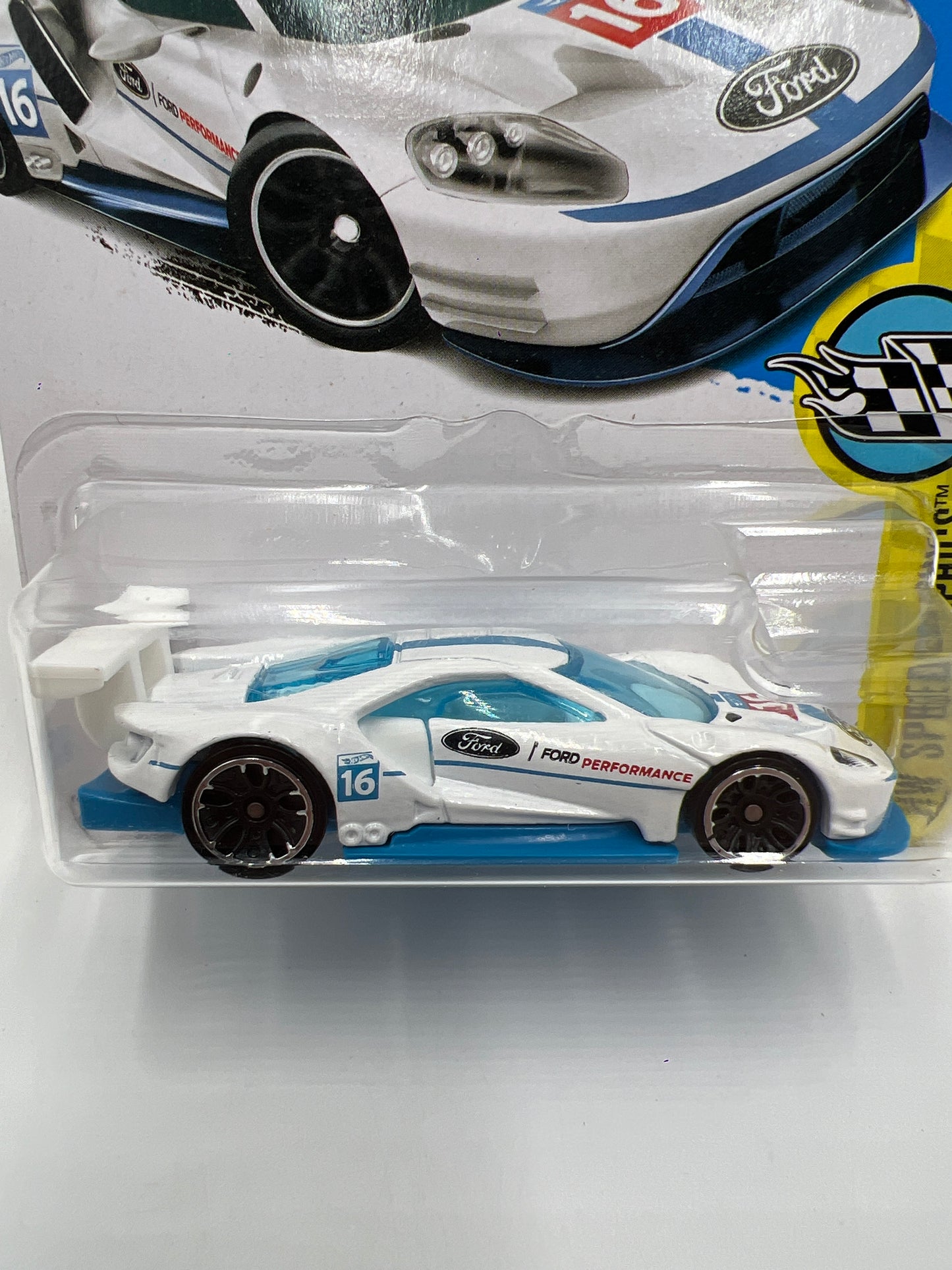 2017 Hot Wheels Speed Graphics #247 2016 Ford GT Race White 22D