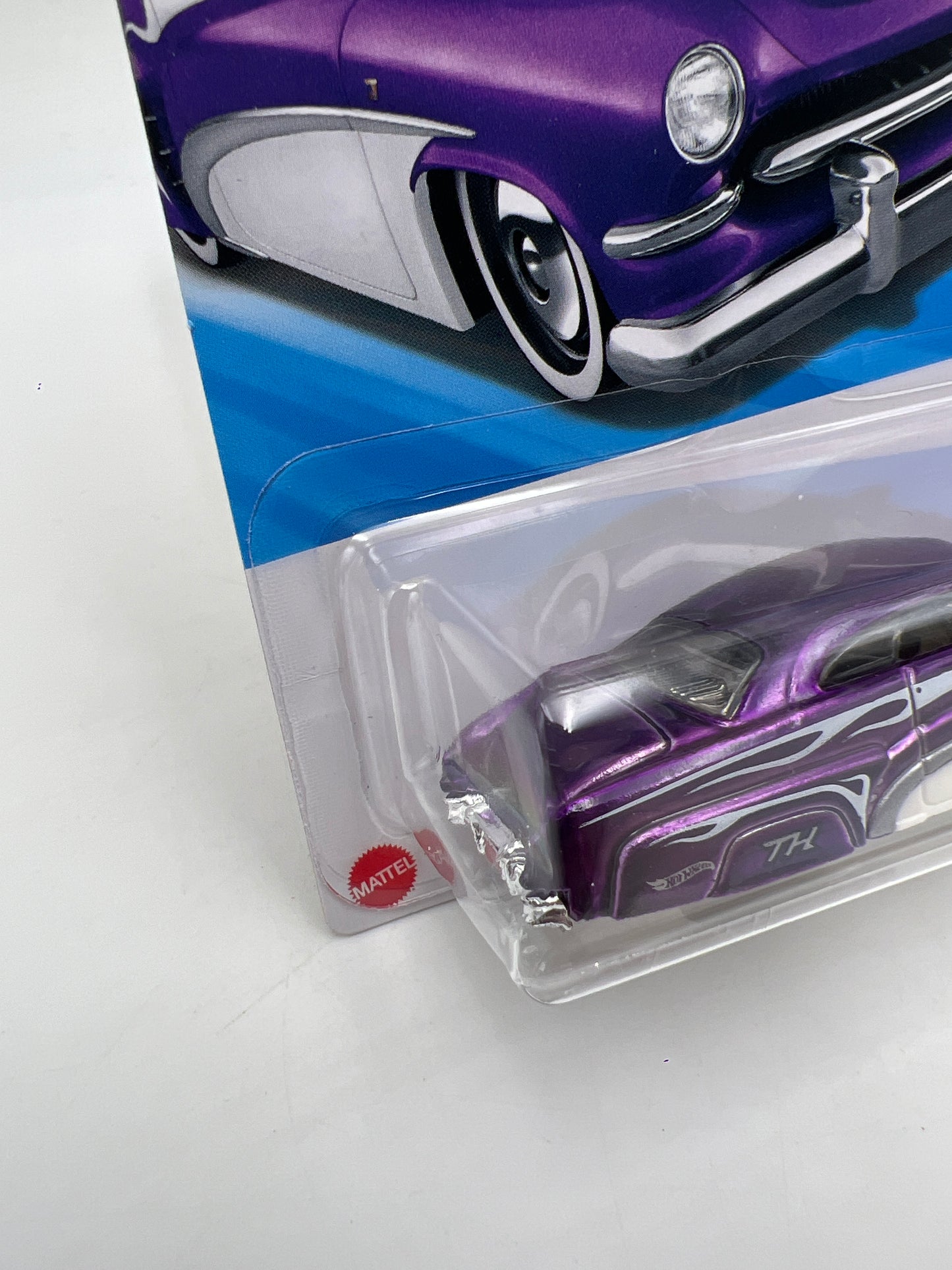 2025 Hot Wheels Super Treasure Hunt #46 Hirohata Merc Purple W/Protector Cracked Blister