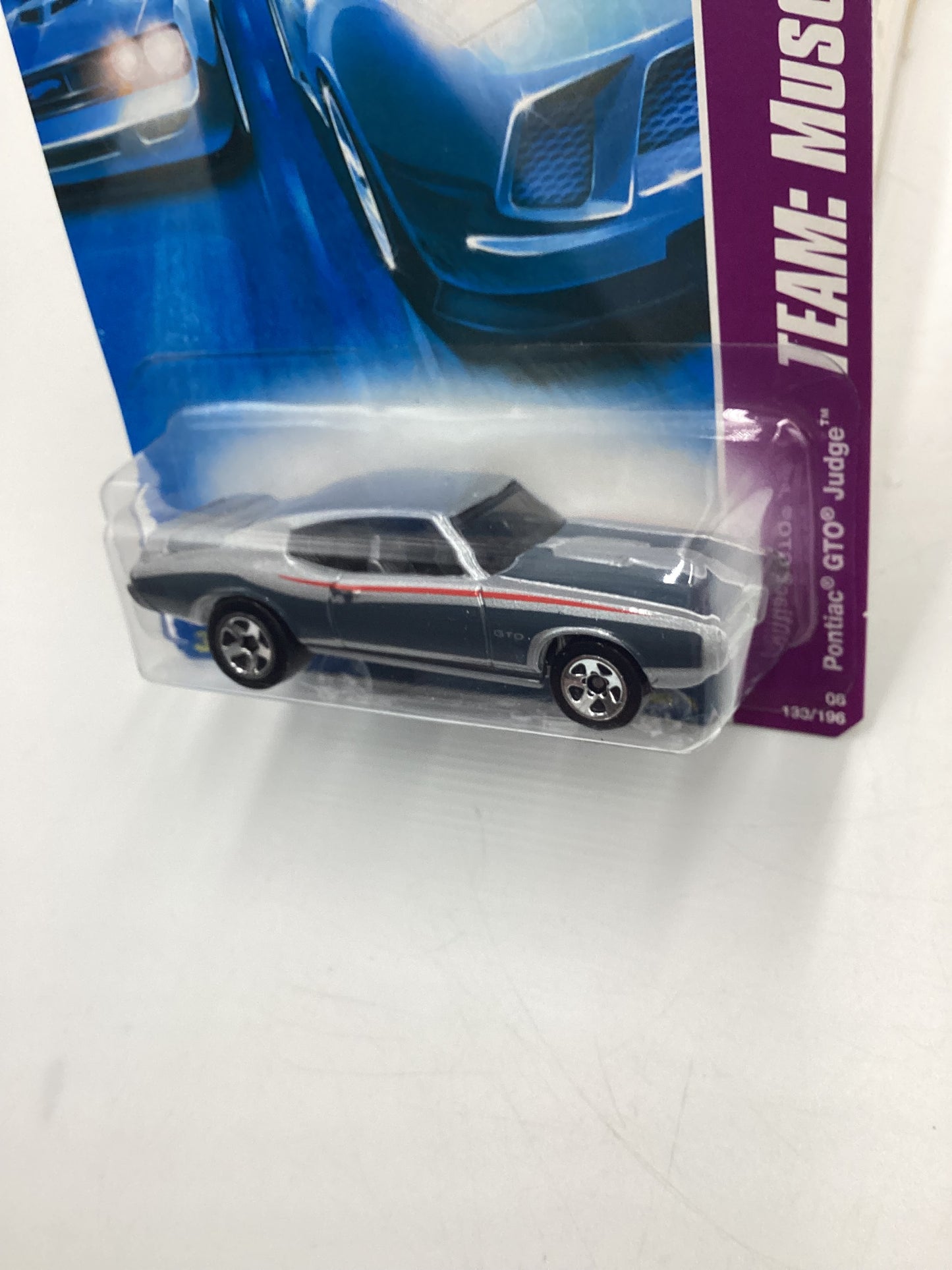 2008 Hot Wheels HW Team: Muscle Mania #133 Pontiac GTO Judge Silver 44C