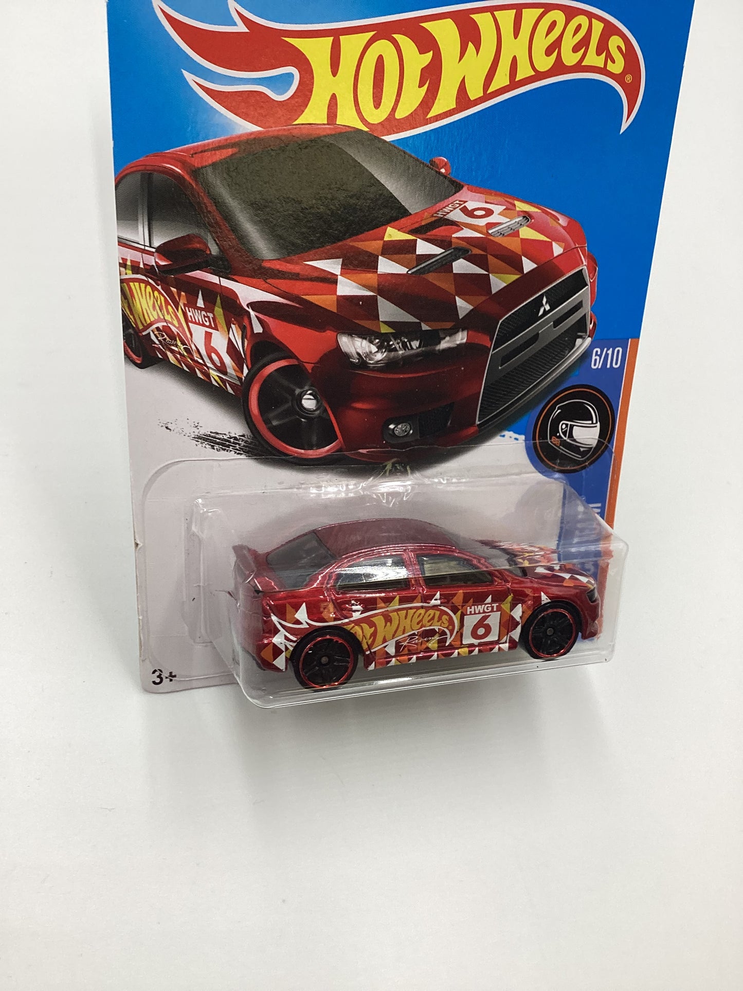 Hot wheels 2016 Kmart Exclusive 2008 Lancer Evolution Red Cracked Blister 237C