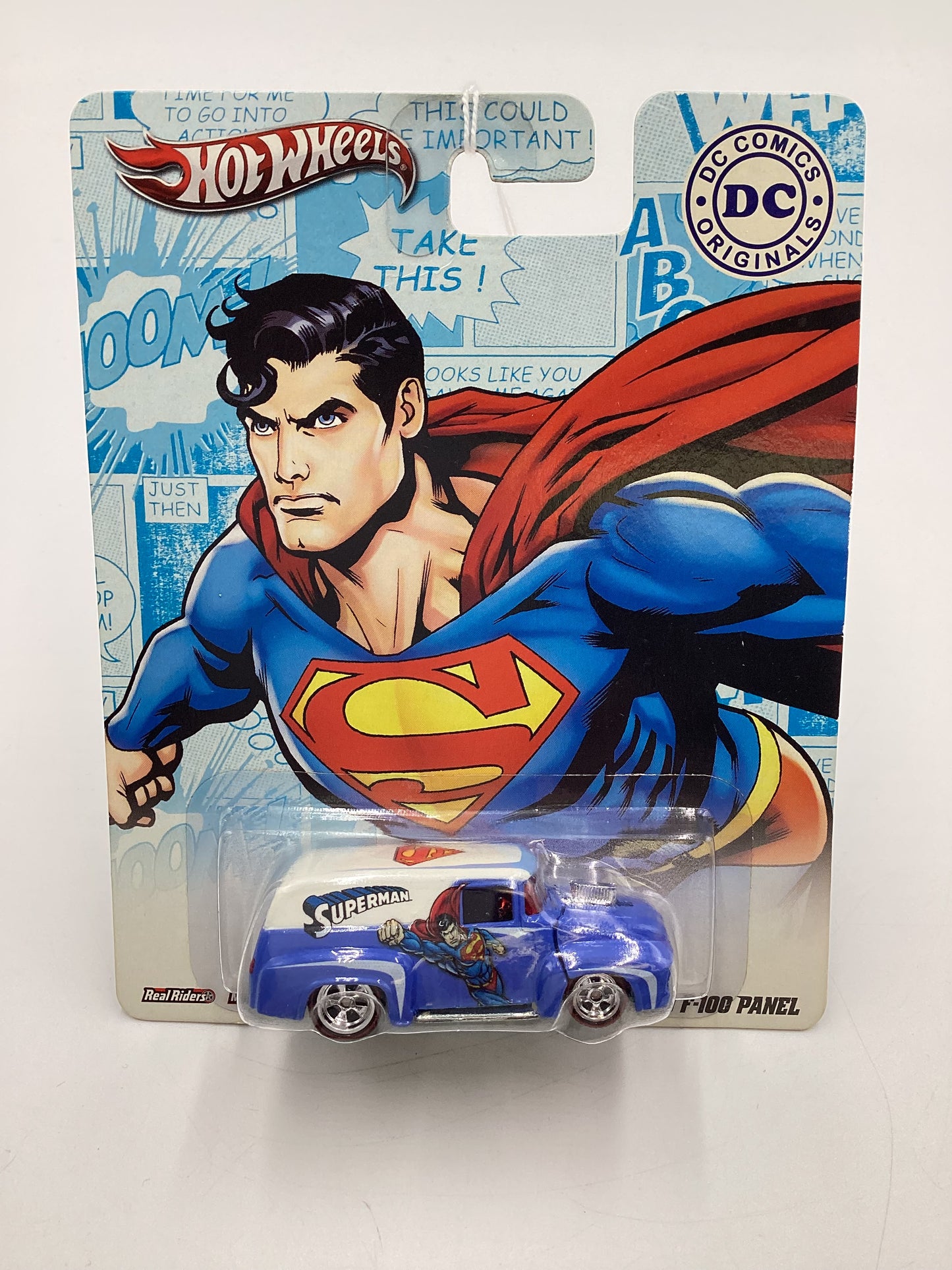 Hot wheels pop culture DC Comics Superman 56 Ford F-100 Panel Blue/White 268B