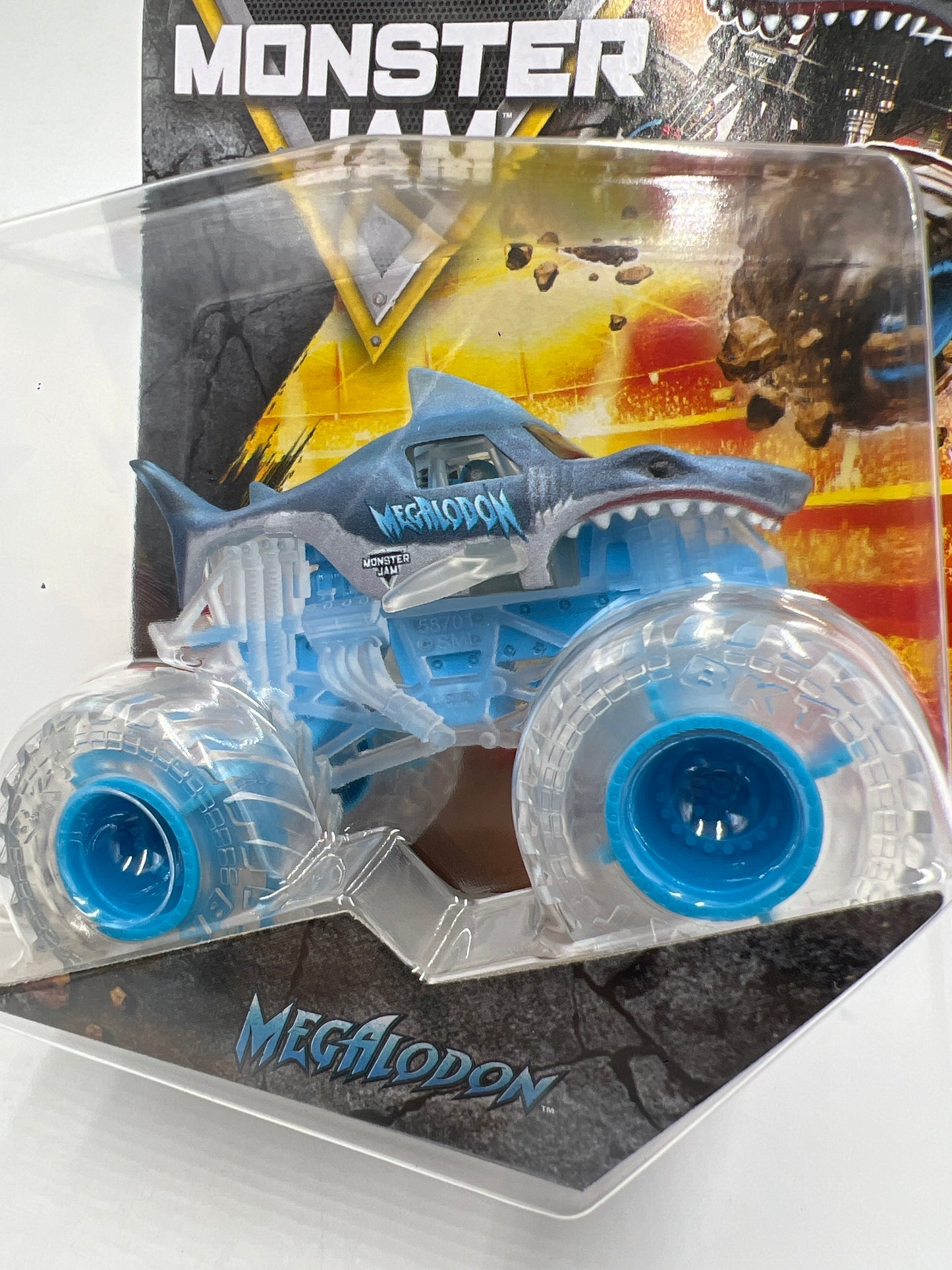 Monster Jam Series 1 Megalodon Blue W/Clear Tires 126E