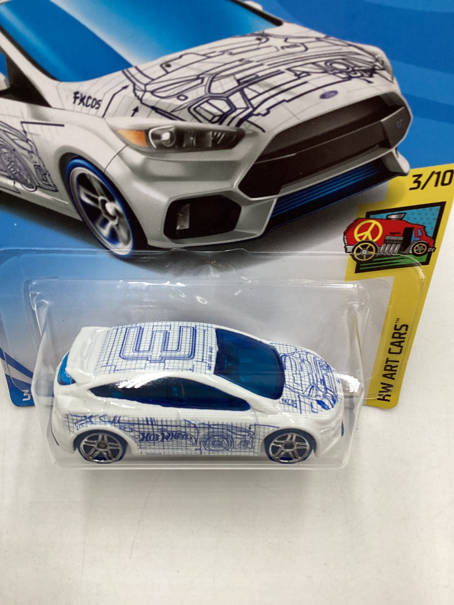 2018 Hot Wheels Kmart Exclusive Ford Focus RS White 236D