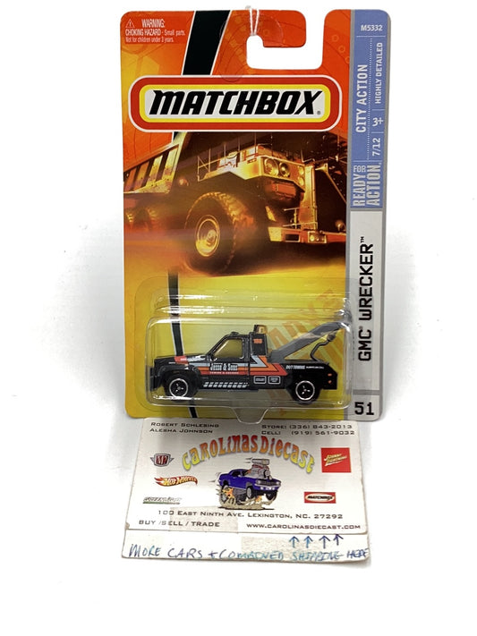 2007 Matchbox  #51 GMC Wrecker 58B