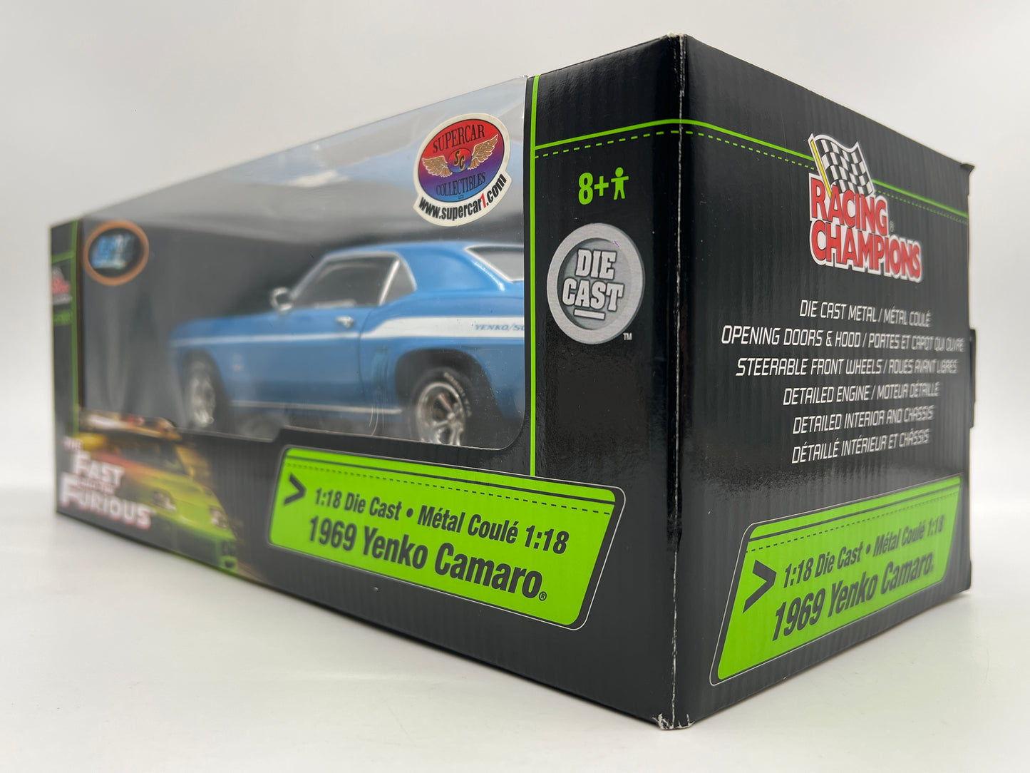 Racing Champions 1/18 Fast & Furious 1969 Yenko Camaro Blue 1/5000 VHTF