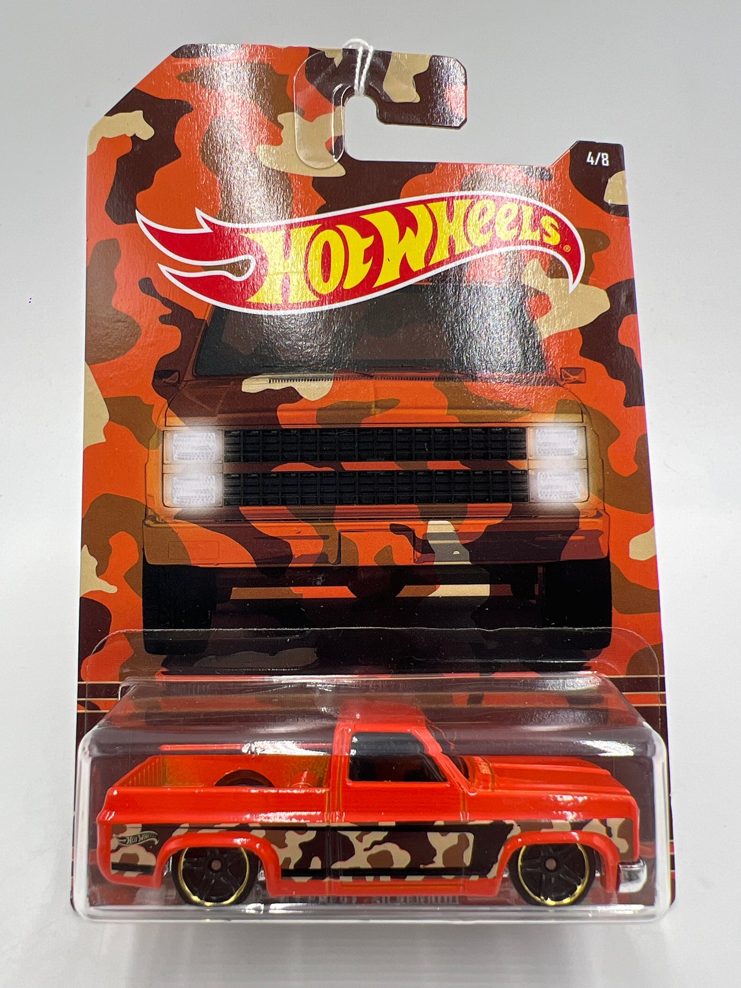 Hot Wheels Walmart Exclusive Camo Series #4 83 Chevy Silverado Orange SR