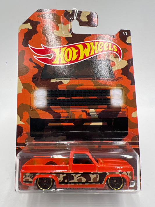Hot Wheels Walmart Exclusive Camo Series #4 83 Chevy Silverado Orange SR