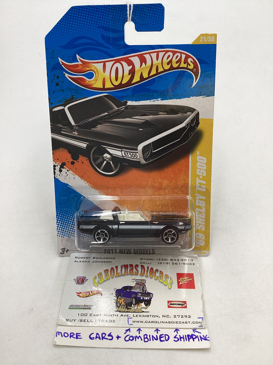 2011 Hot Wheels #21 69 Shelby GT-500 Black 25E