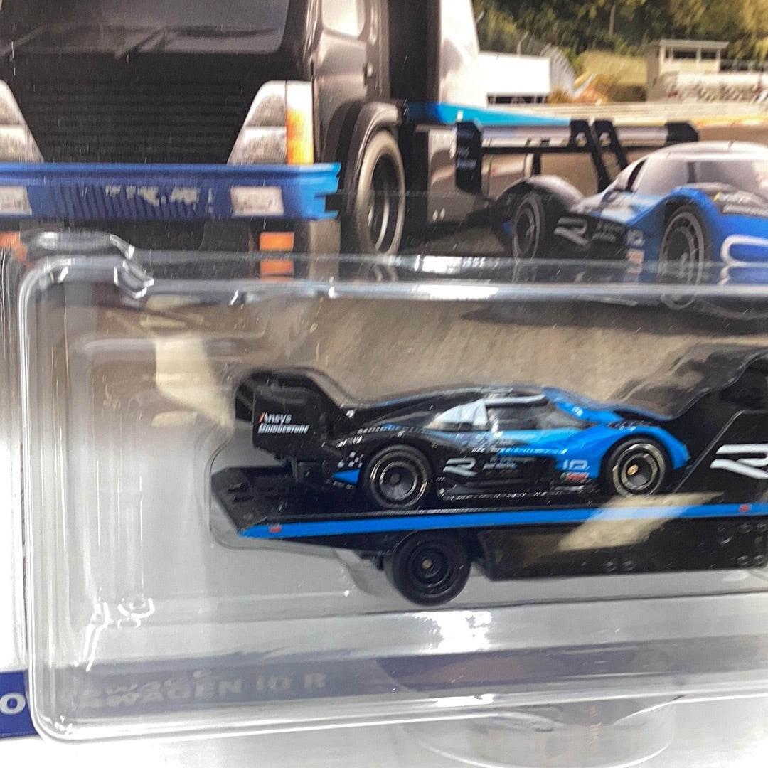 2021 HOT WHEELS CAR CULTURE  TEAM TRANSPORT VOLKSWAGEN ID R & AERO LIFT 243E