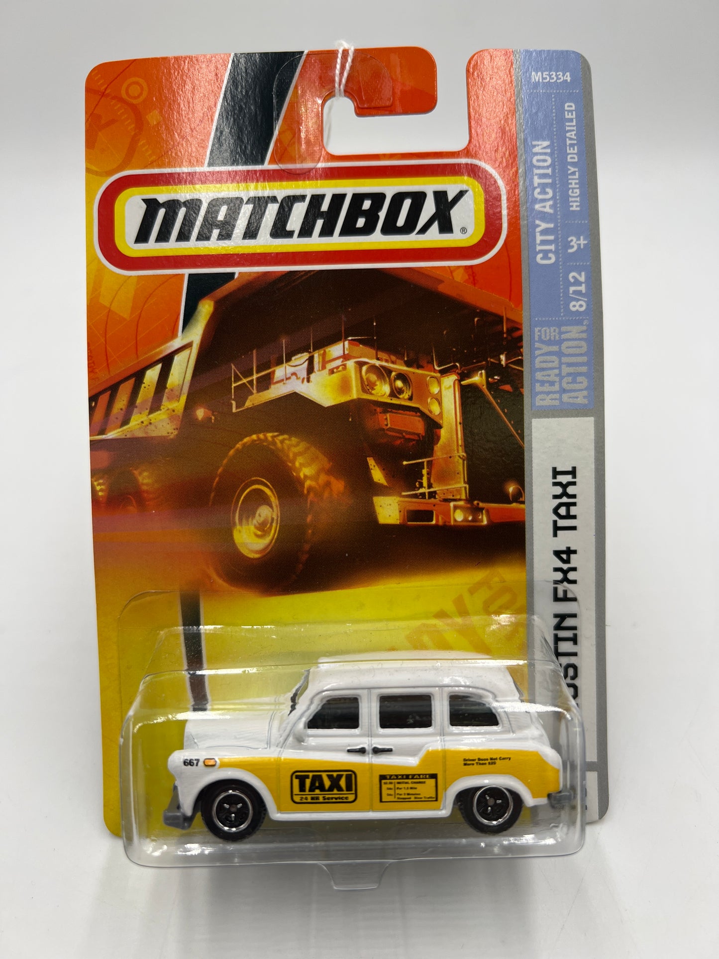 Matchbox City Action Austin FX4 Taxi White #52 67D