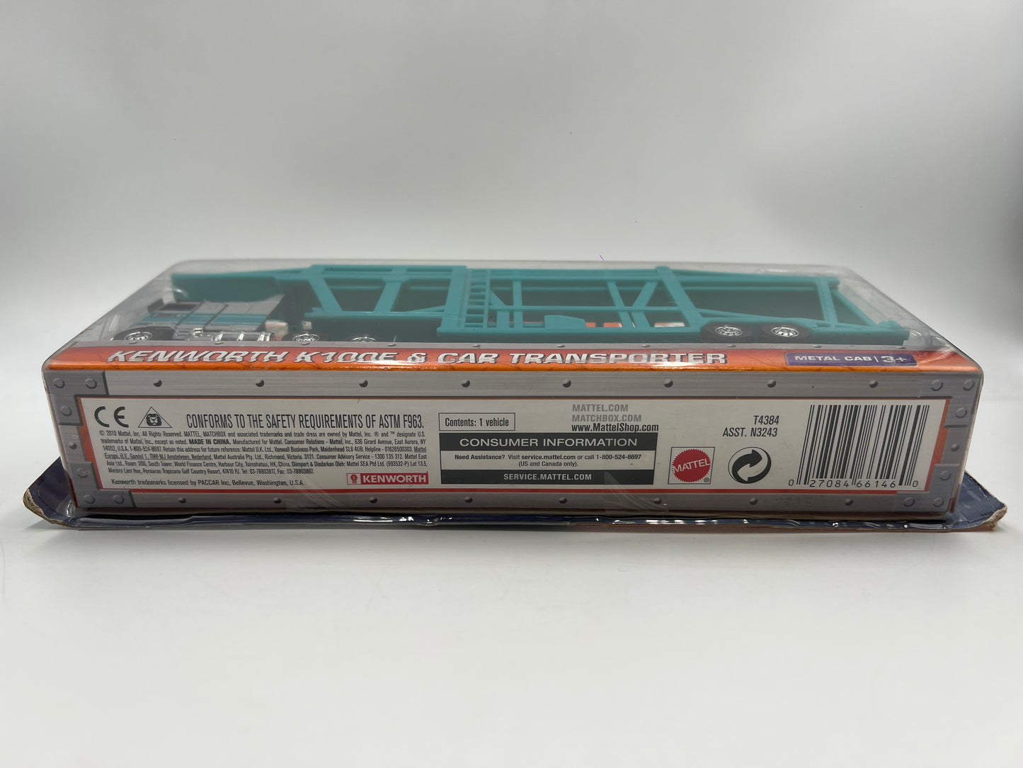 Matchbox Rare Kenworth K100E & Car Transporter W/Detachable Cab VHTF Card Not Perfect