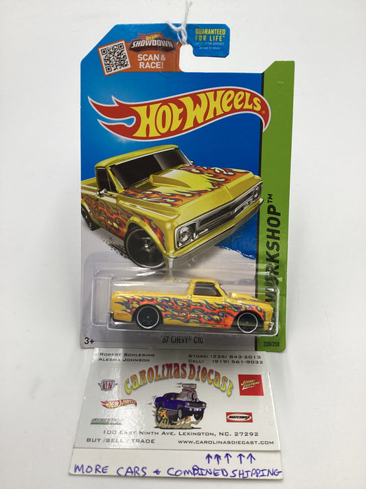 2015 Hot Wheels #208 67 Chevy C10 Yellow 14B