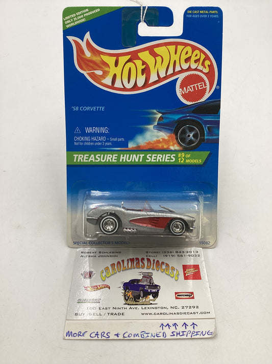 1996 Hot Wheels Treasure Hunt 9/12 58 Corvette #436 274E