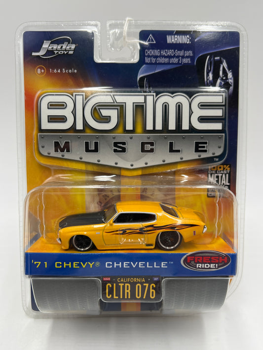 2006 Jada Big Time Muscle Wave 7 #76 71 Chevy Chevelle Yellow 221F