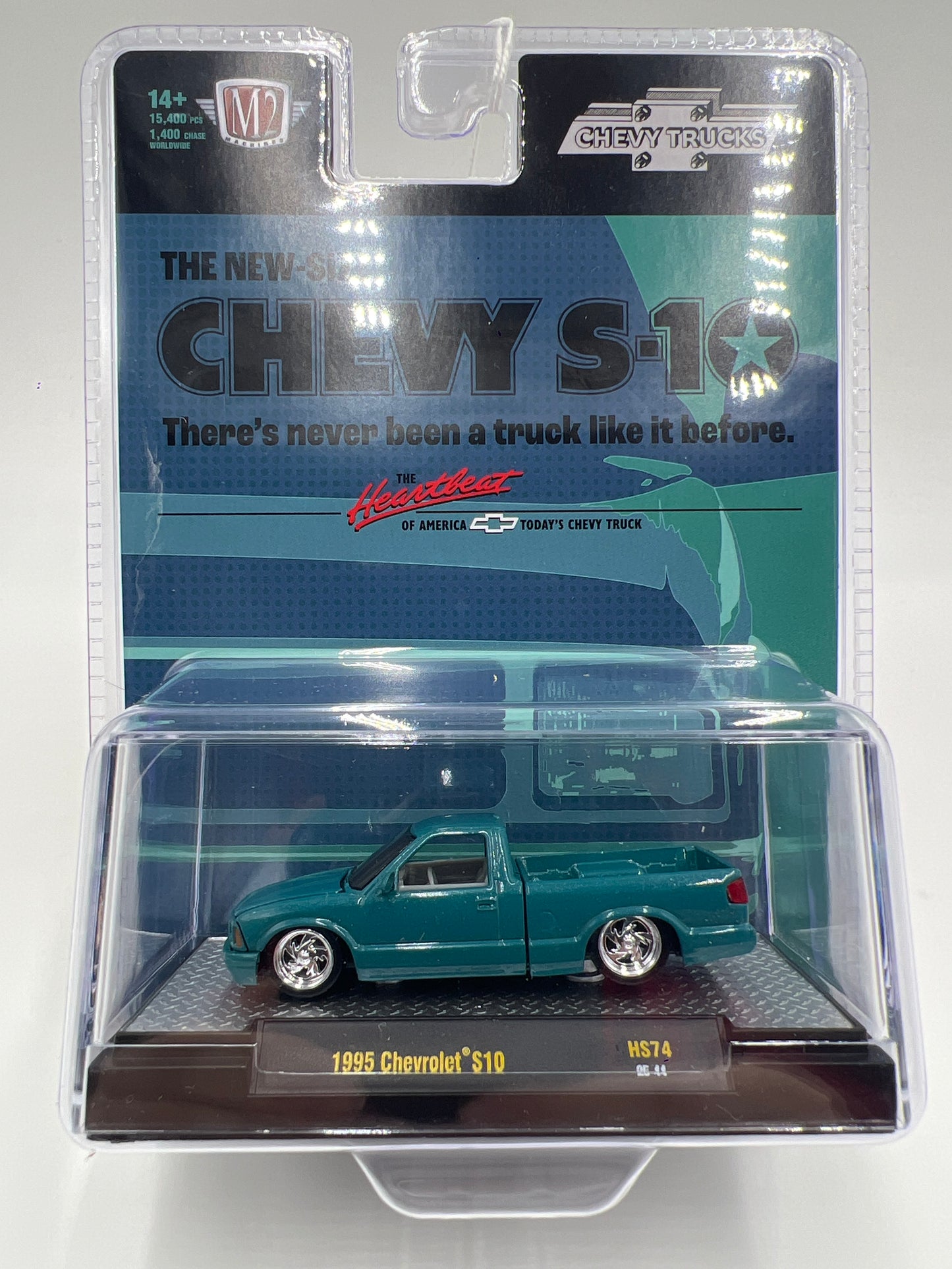 M2 Machines Hobby Exclusive HS74 1995 Chevrolet S10 Teal 205E