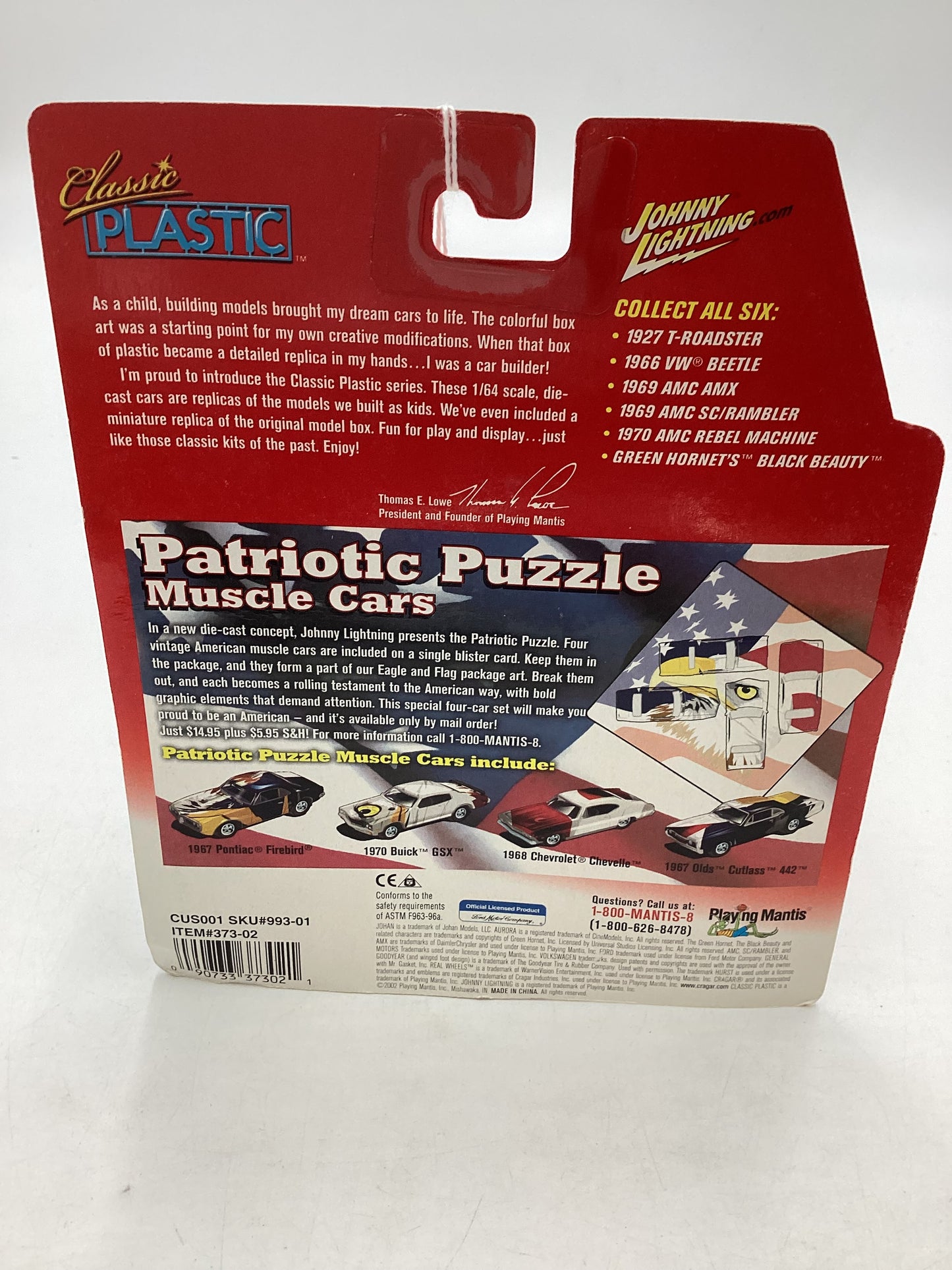 Johnny lightning Classic Plastic 1966 VW Beetle Red