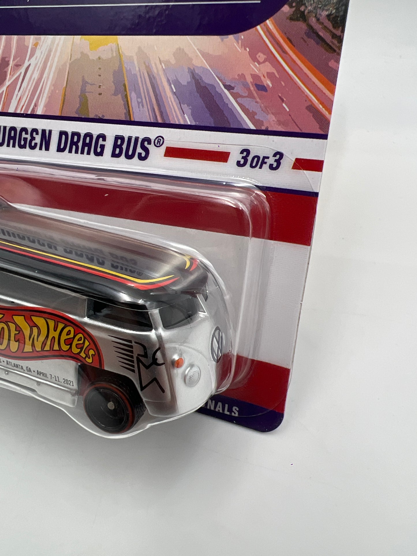 2021 Hot Wheels 21st Annual Collectors Nationals #2396/4000 Volkswagen Drag Bus W/Protector