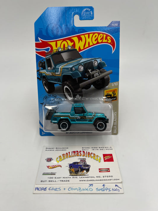 2020 Hot Wheels Super Treasure Hunt #71 67 Jeepster Commando Blue W/Protector Wavy Blister