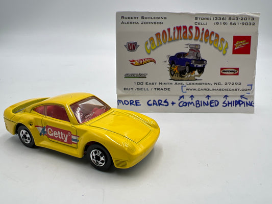 Hot Wheels 1991 Getty Promo Porsche 959 Yellow Loose