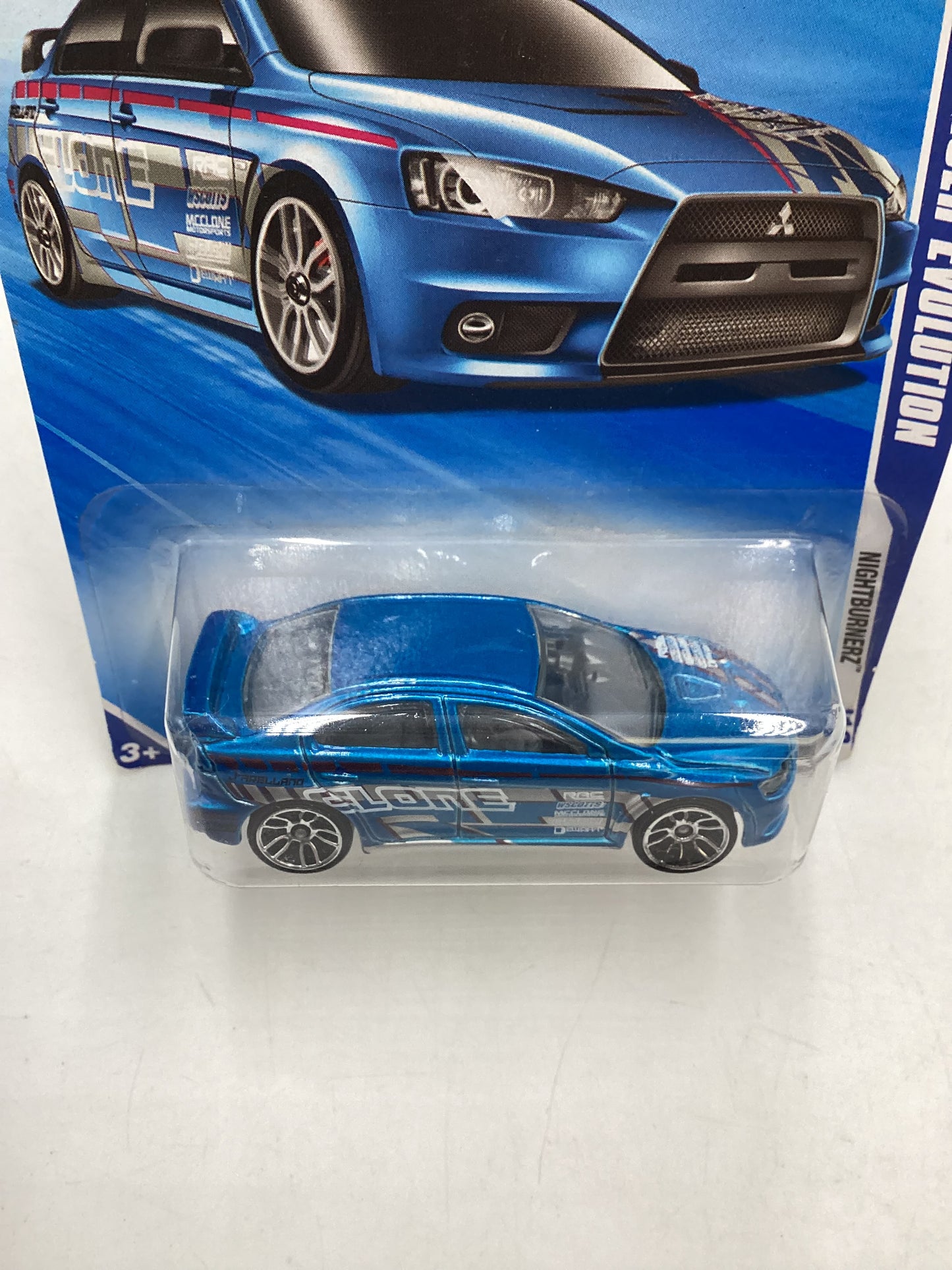 2010 Hot Wheels #091 Blue 2008 Lancer Evolution 91D