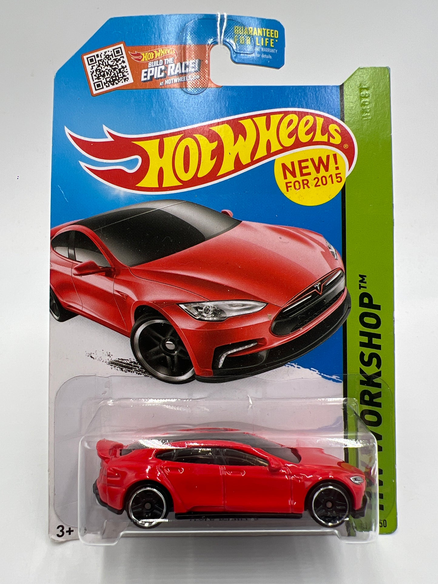 2015 Hot Wheels Workshop #217 Tesla Model S Red