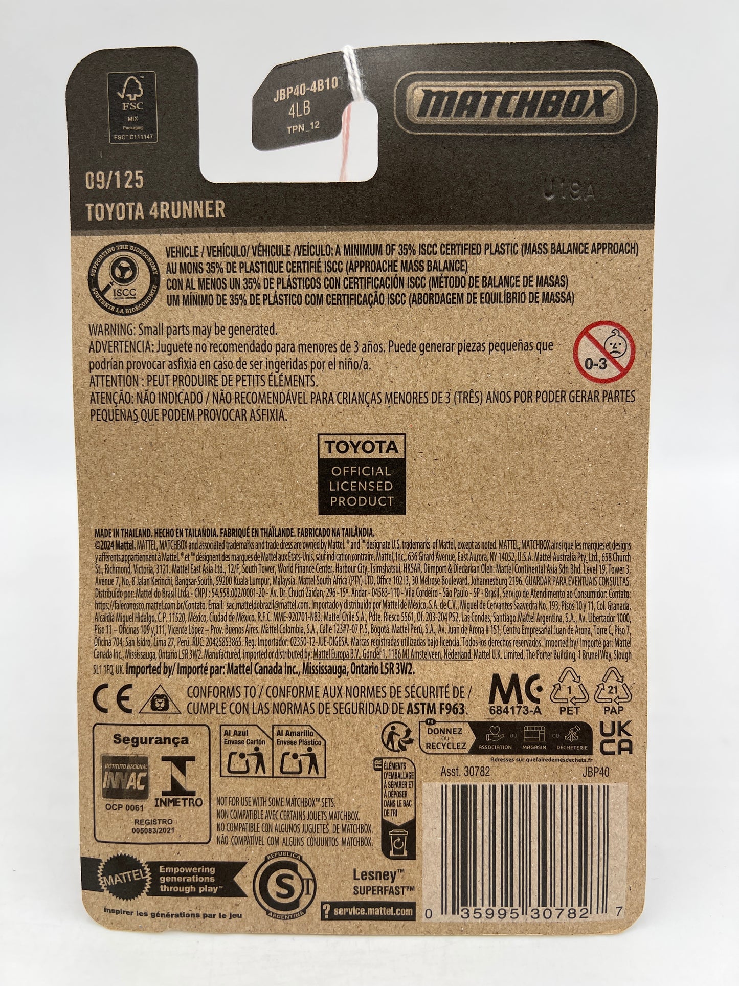 Matchbox #9 Toyota 4Runner White