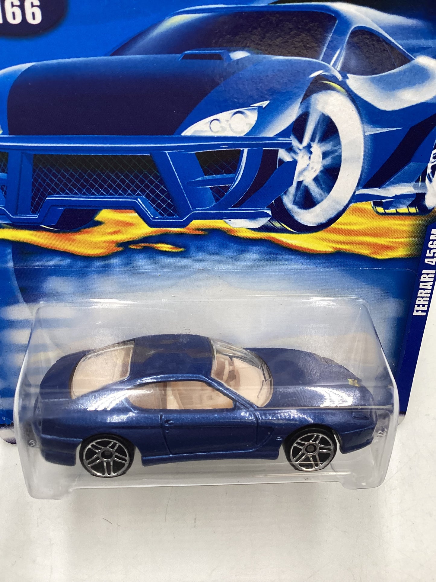 2001 Hot Wheels #166 Ferrari 456M Blue PR5 Wheels