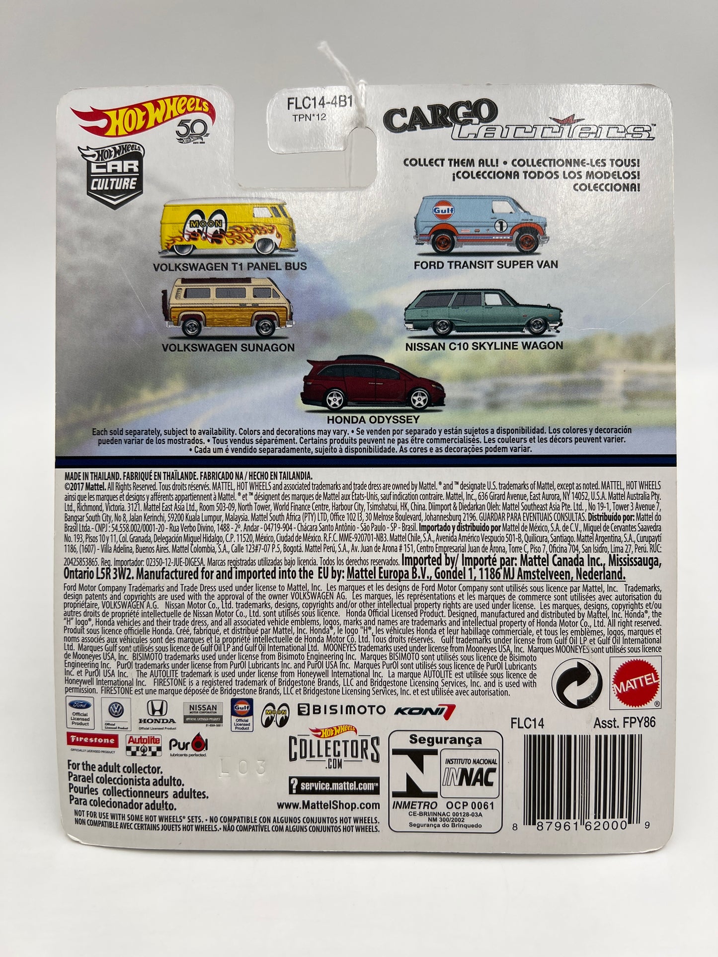 2018 Hot Wheels Premium Cargo Carriers #1 Volkswagen T1 Panel Bus Yellow Mooneyes