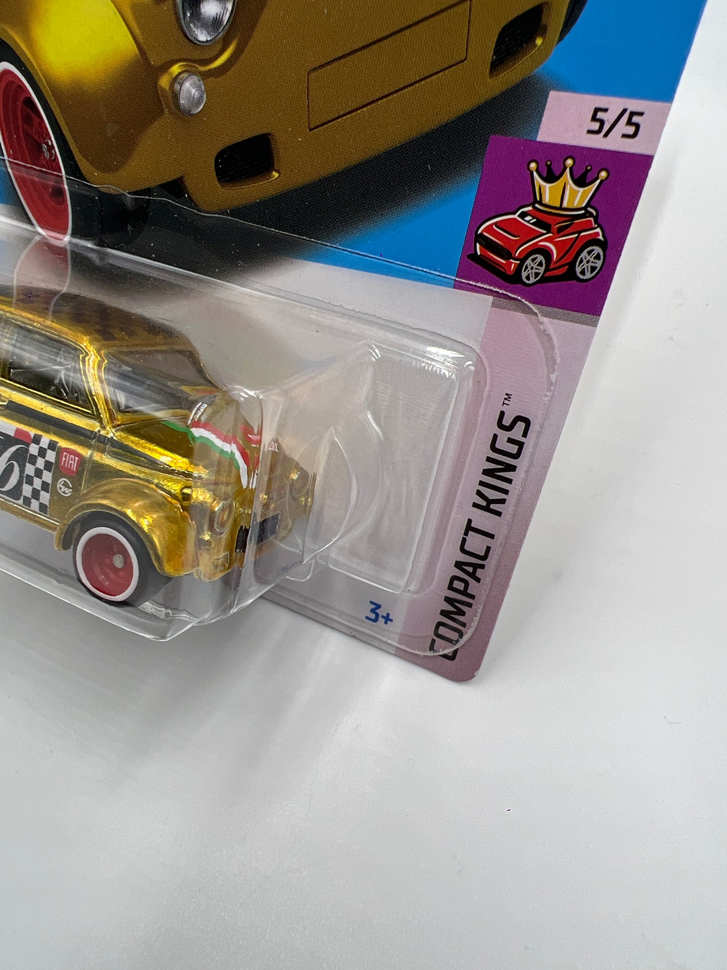 2024 Hot Wheels Super Treasure Hunt #117 60s Fiat 500D Modificado Gold W/Protector