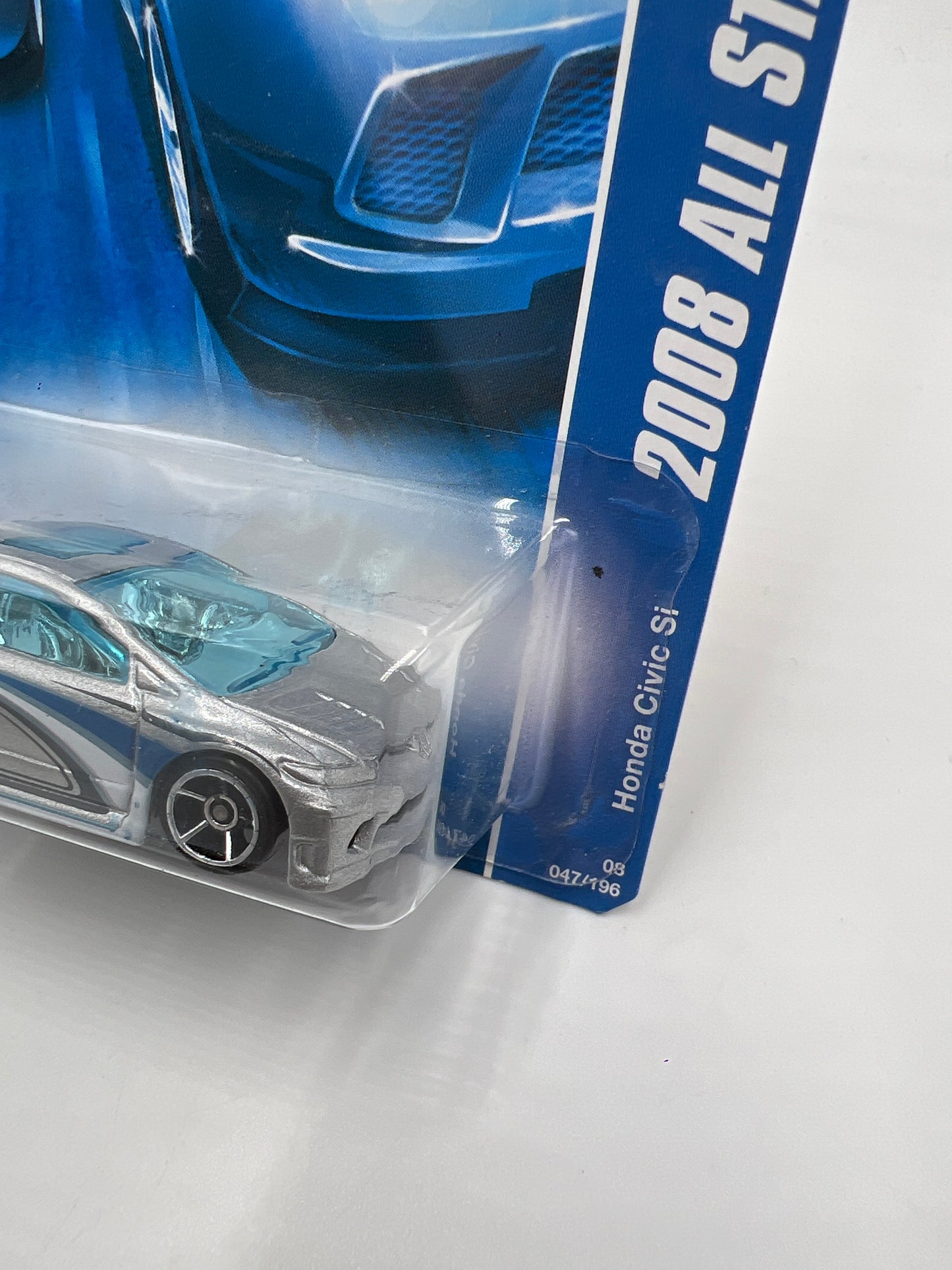 2008 Hot Wheels All Stars #47 Kmart Exclusive Honda Civic Si Silver W/Protector SR
