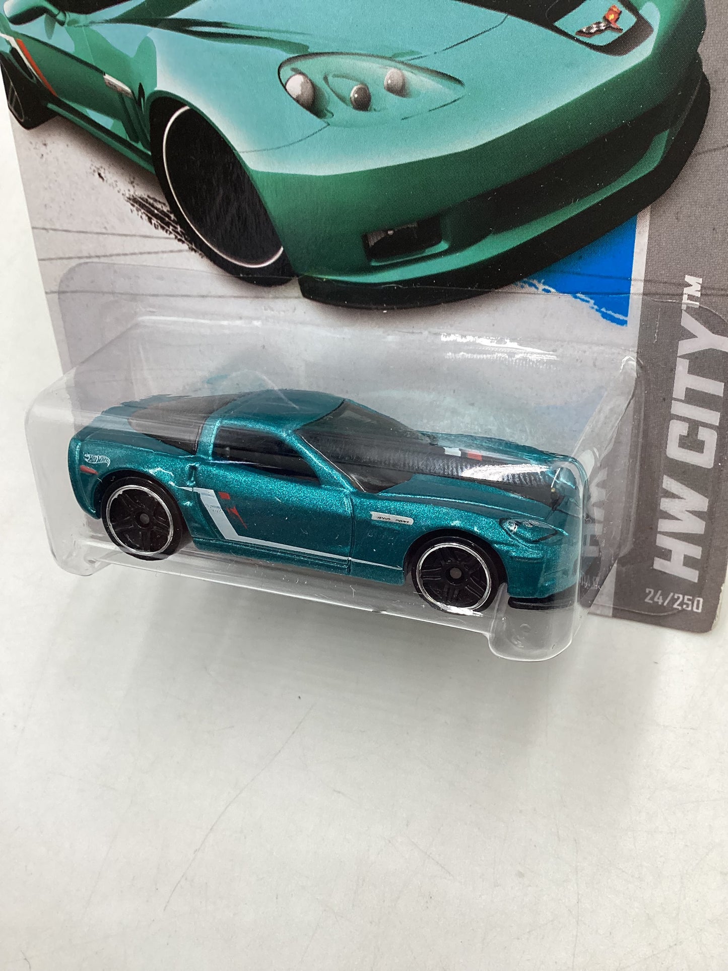 2013 Hot Wheels #24 11 Corvette Grand Sport Teal 9A