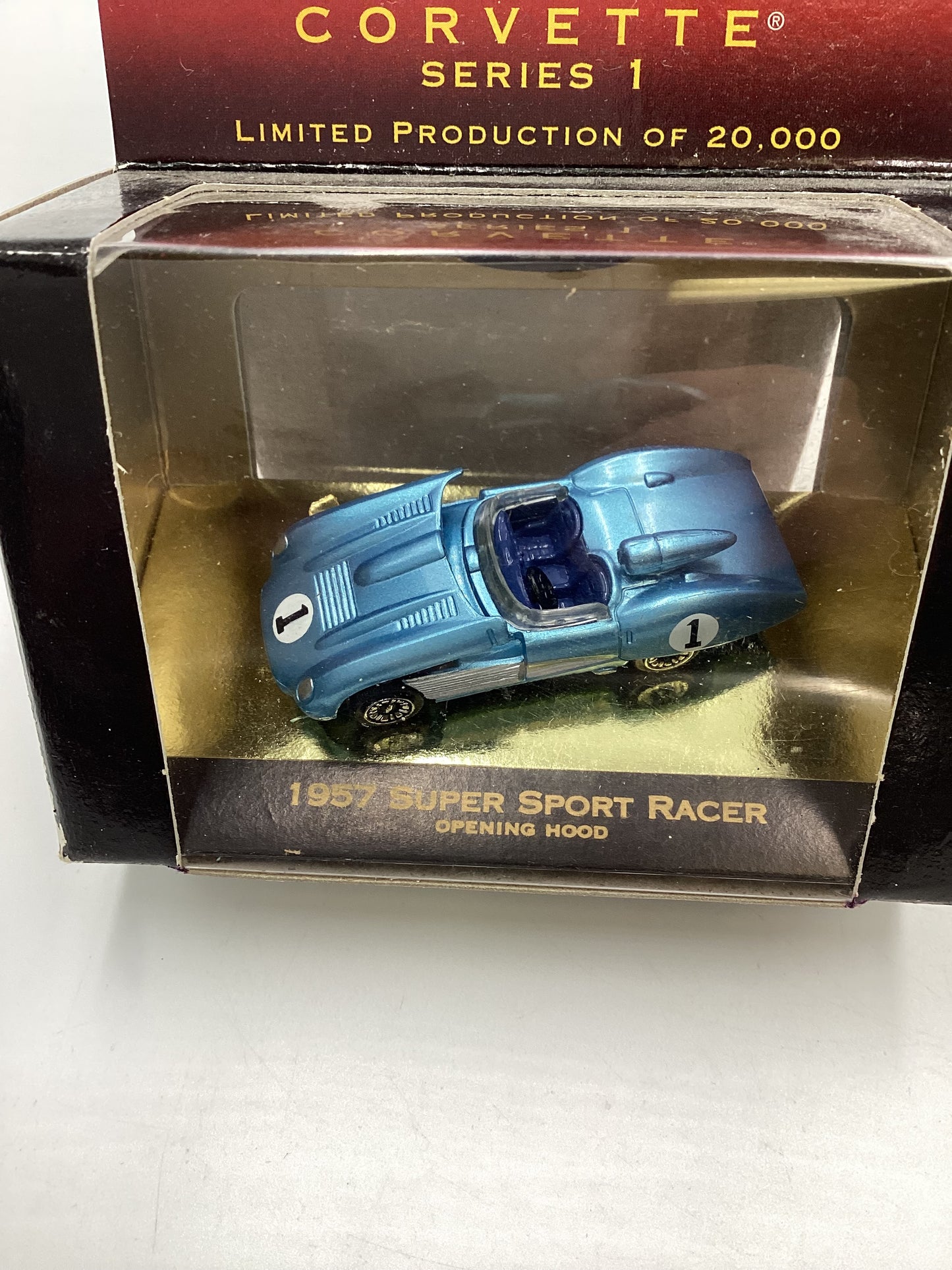 Micro Machines Collectors Edition Corvette Series 1 1957 Super Sport Racer Light Blue 1/20000 SR CE2