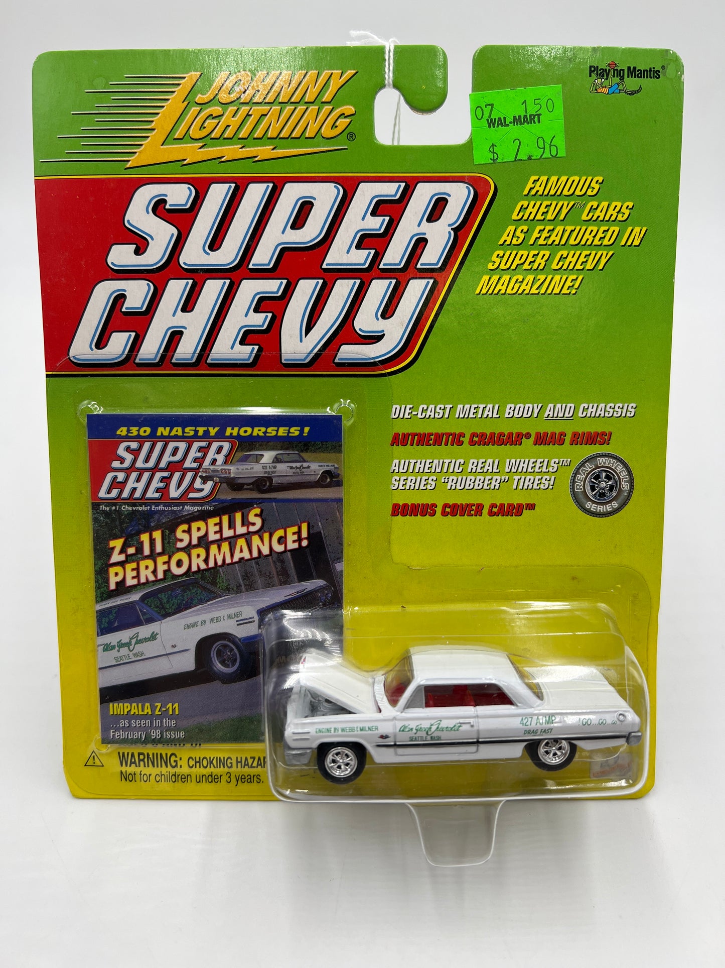 Johnny Lightning Super Chevy Chevy Impala Z-11 White 188A