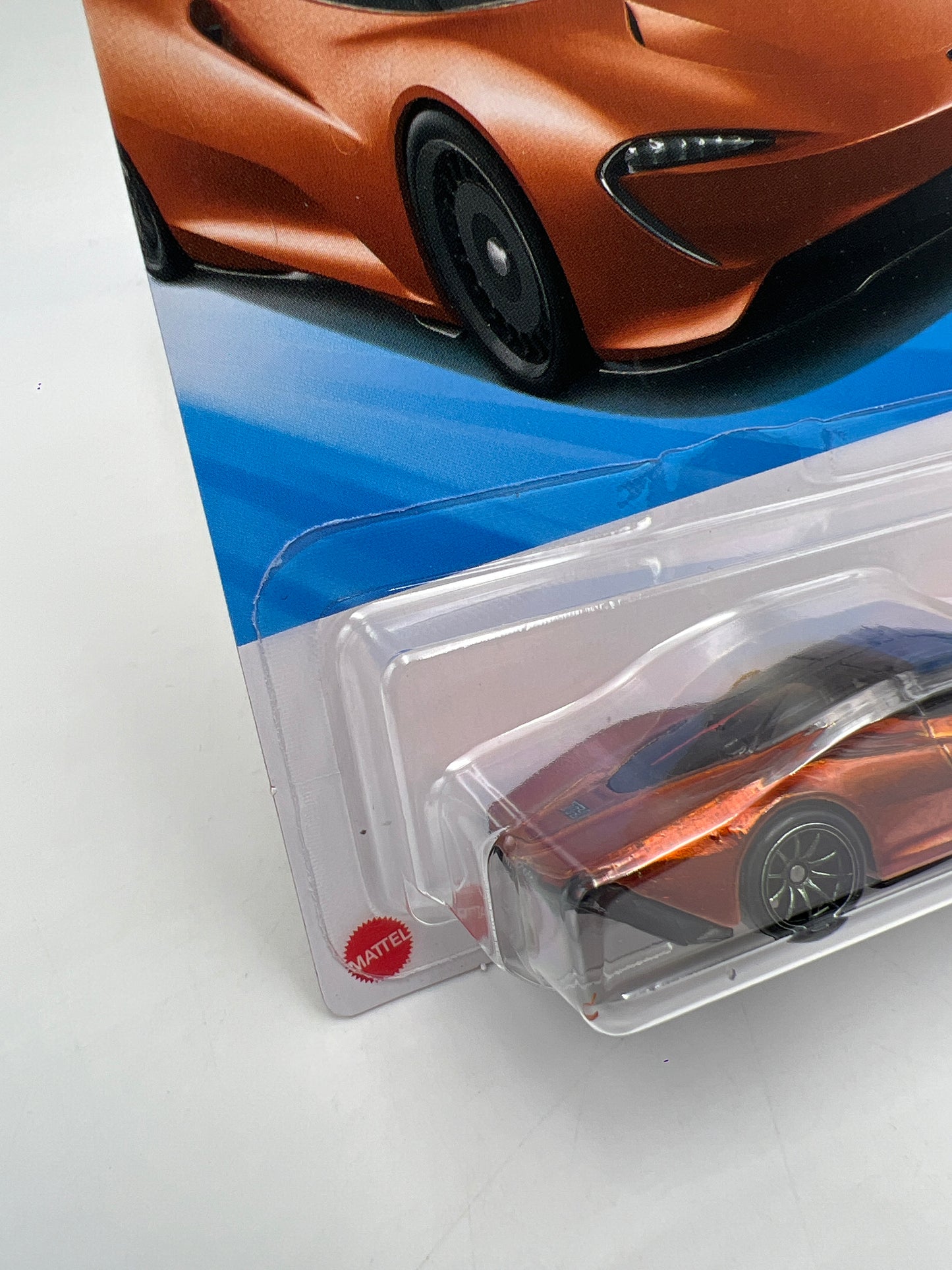 2025 Hot Wheels Super Treasure Hunt #209 McLaren Speedtail Orange W/Protector Cracked Blister