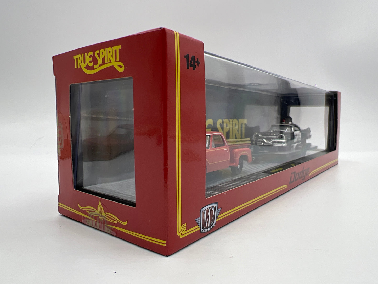 2025 M2 Machines Auto Haulers 1978 Dodge True Spirit & 1957 Dodge Coronet Police Car D500 R89