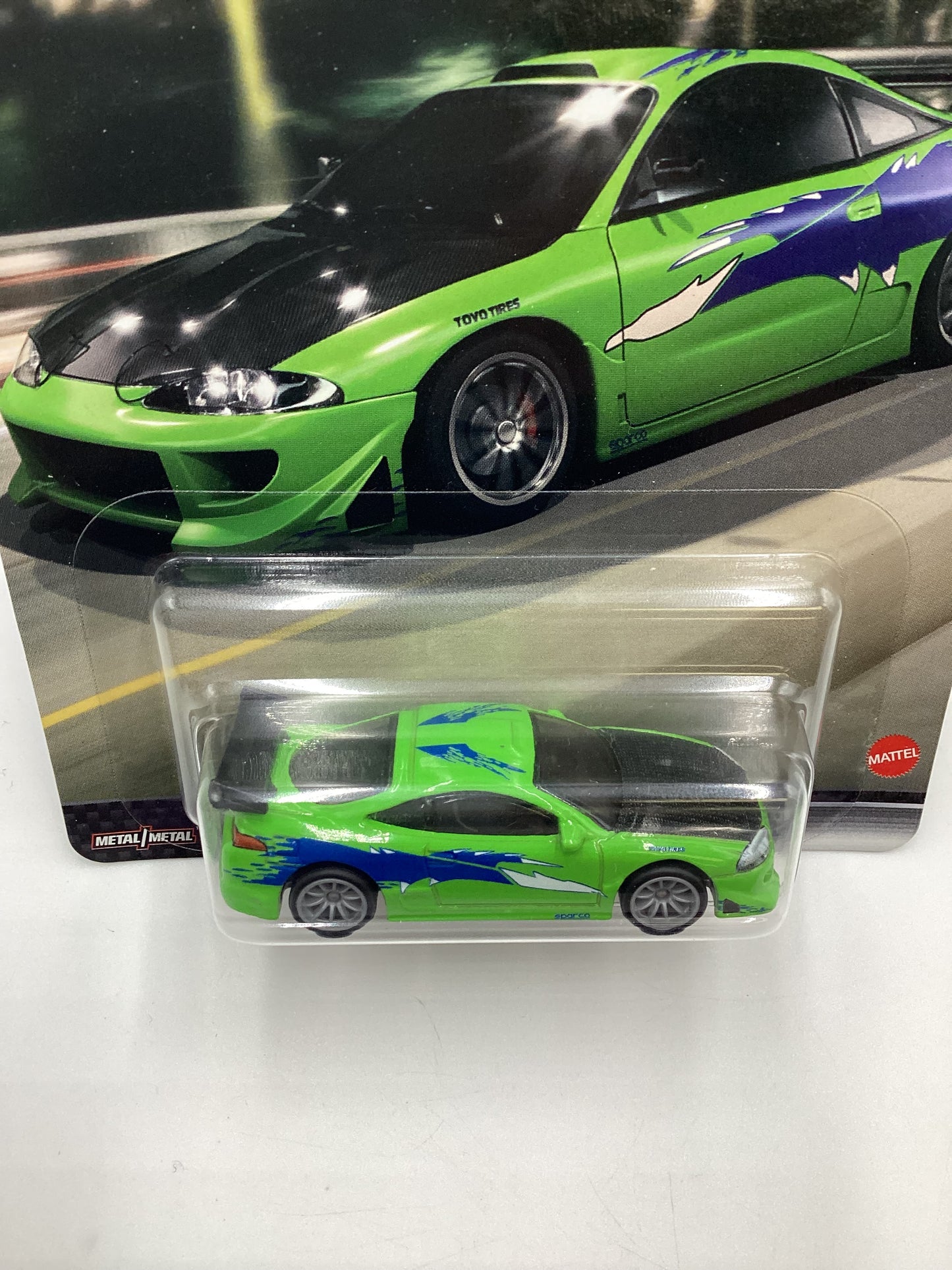 Hot Wheels Premium Fast & Furious Fast Stars #1 Mitsubishi Eclipse Green W/Protector (1)