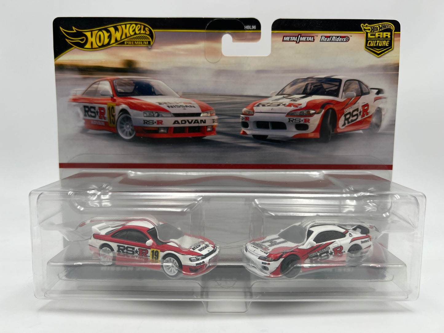 Hot Wheels Premium Target 2 Pack Nissan 240SX S14 & Nissan Silvia S15 RS R Advan