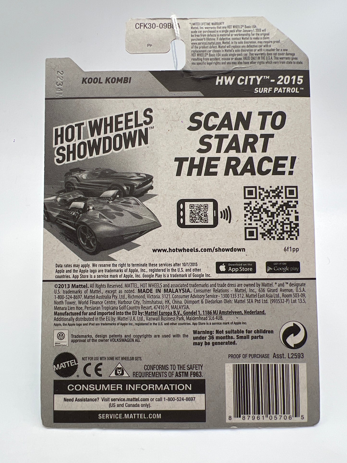 2015 Hot Wheels City #73 Kool Kombi Card Not Perfect 96D